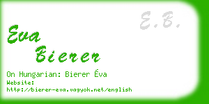 eva bierer business card